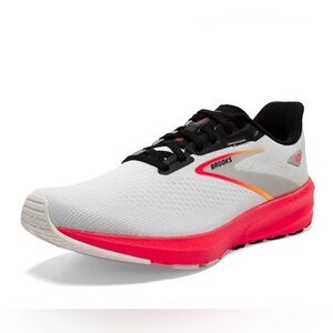Brooks Launch 10 Women’s Running Shoes in White/Black/Fiery Coral - Size 7 (US)